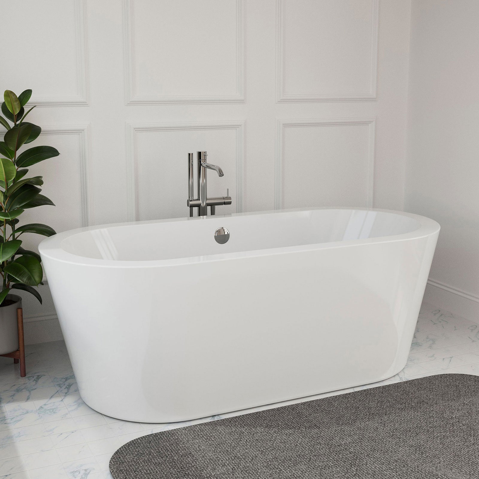 Empava 59 in.Soaking Freestanding Bathtub