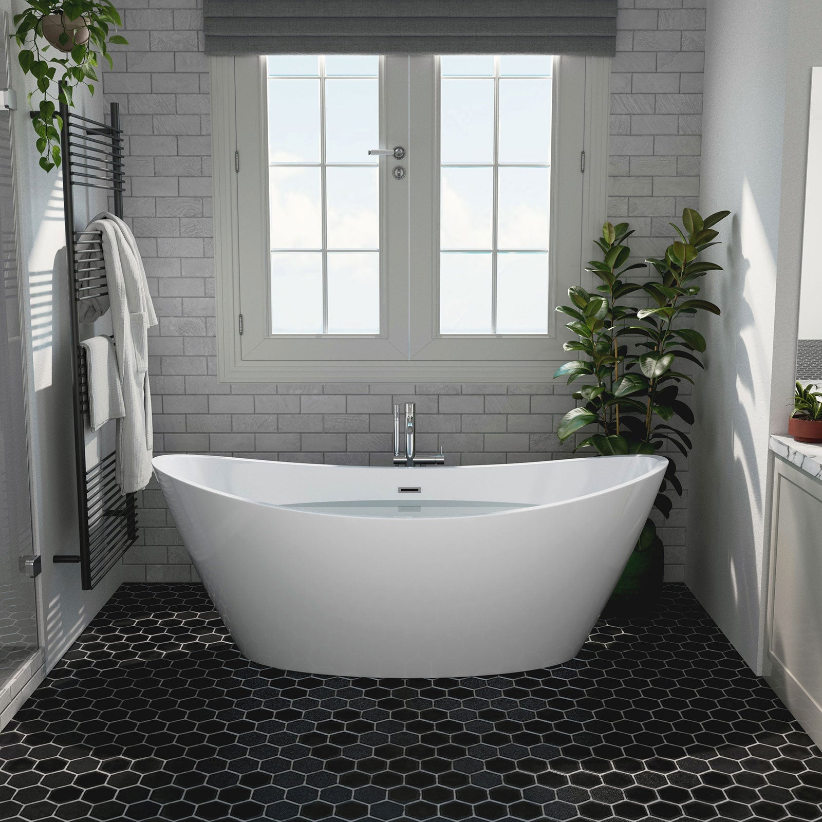 67FT1518 67 in. Soaking Freestanding Bathtub-7