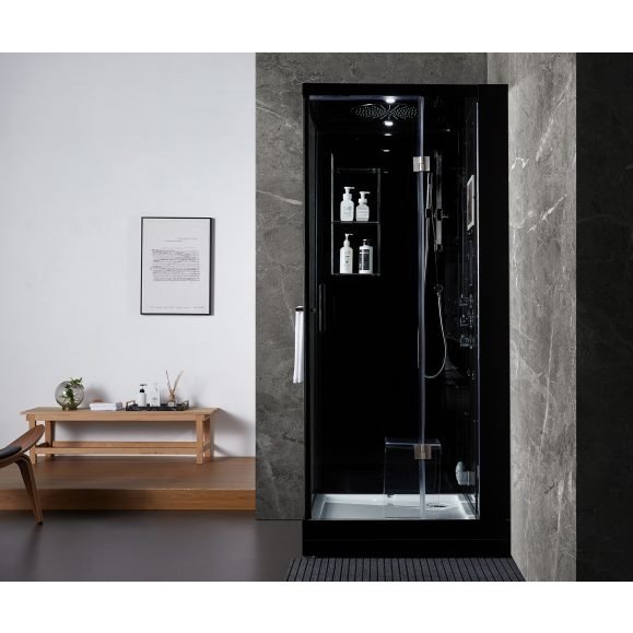 Maya Bath Black Platinum Arezzo Steam Shower - Right (201)