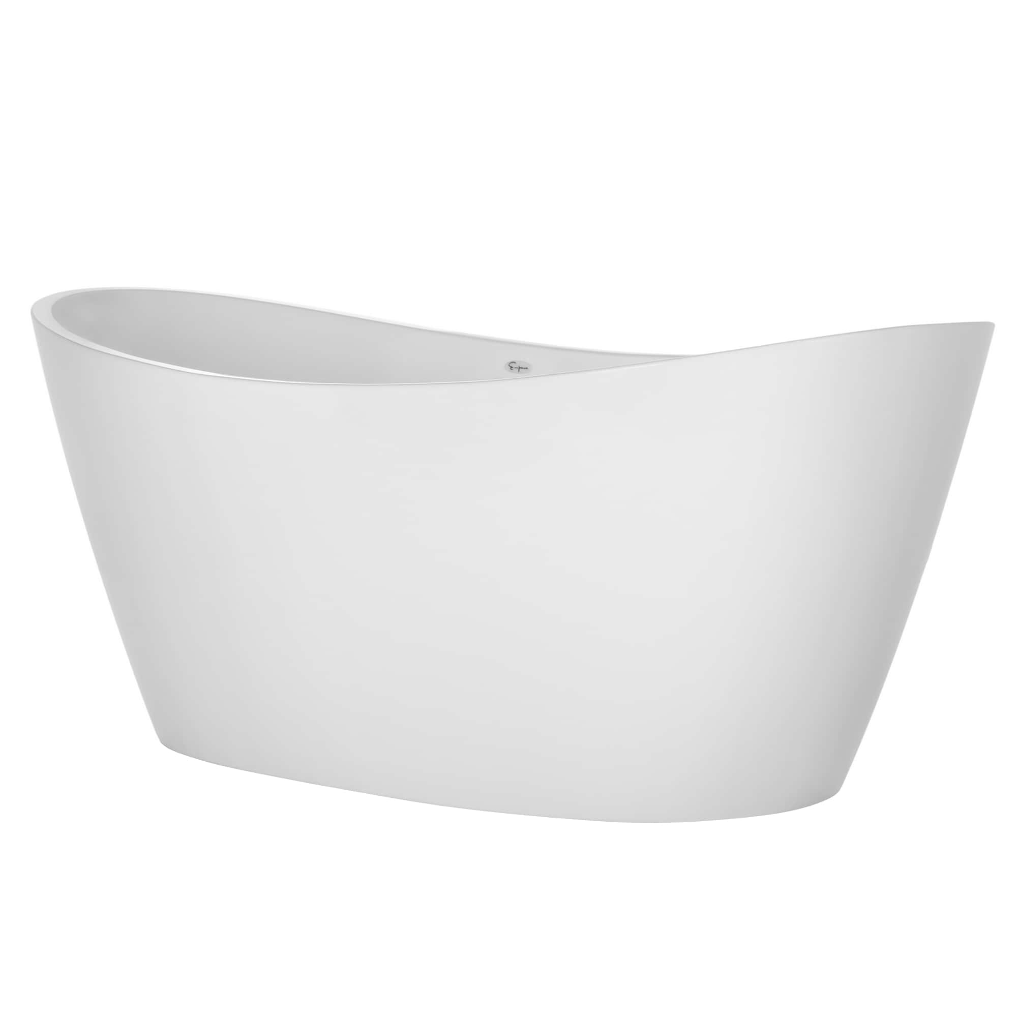 Empava-67FT1518 luxury freestanding acrylic soaking oval modern double-ended bathtub
