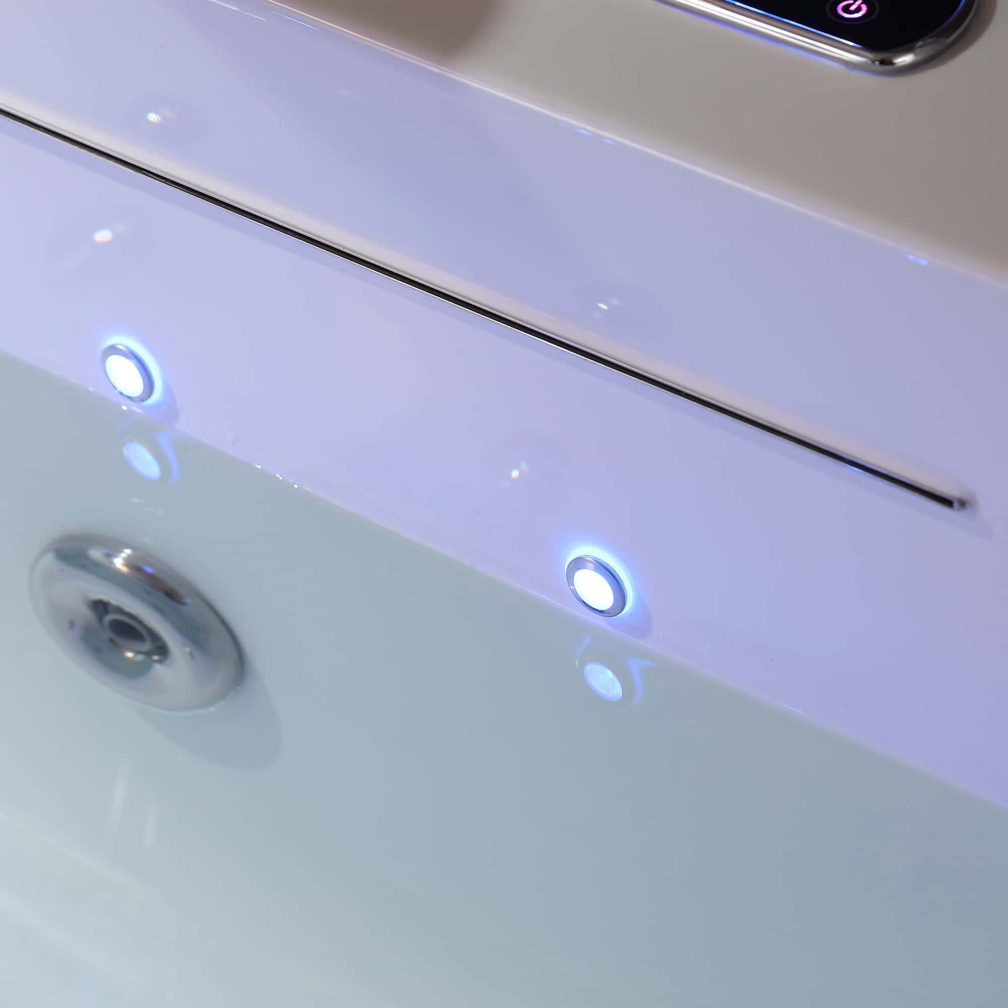 EMPV-67JT351LED-67" Alcove Combination Massage Inline Heater LED Tub with Left Drain-water-jets