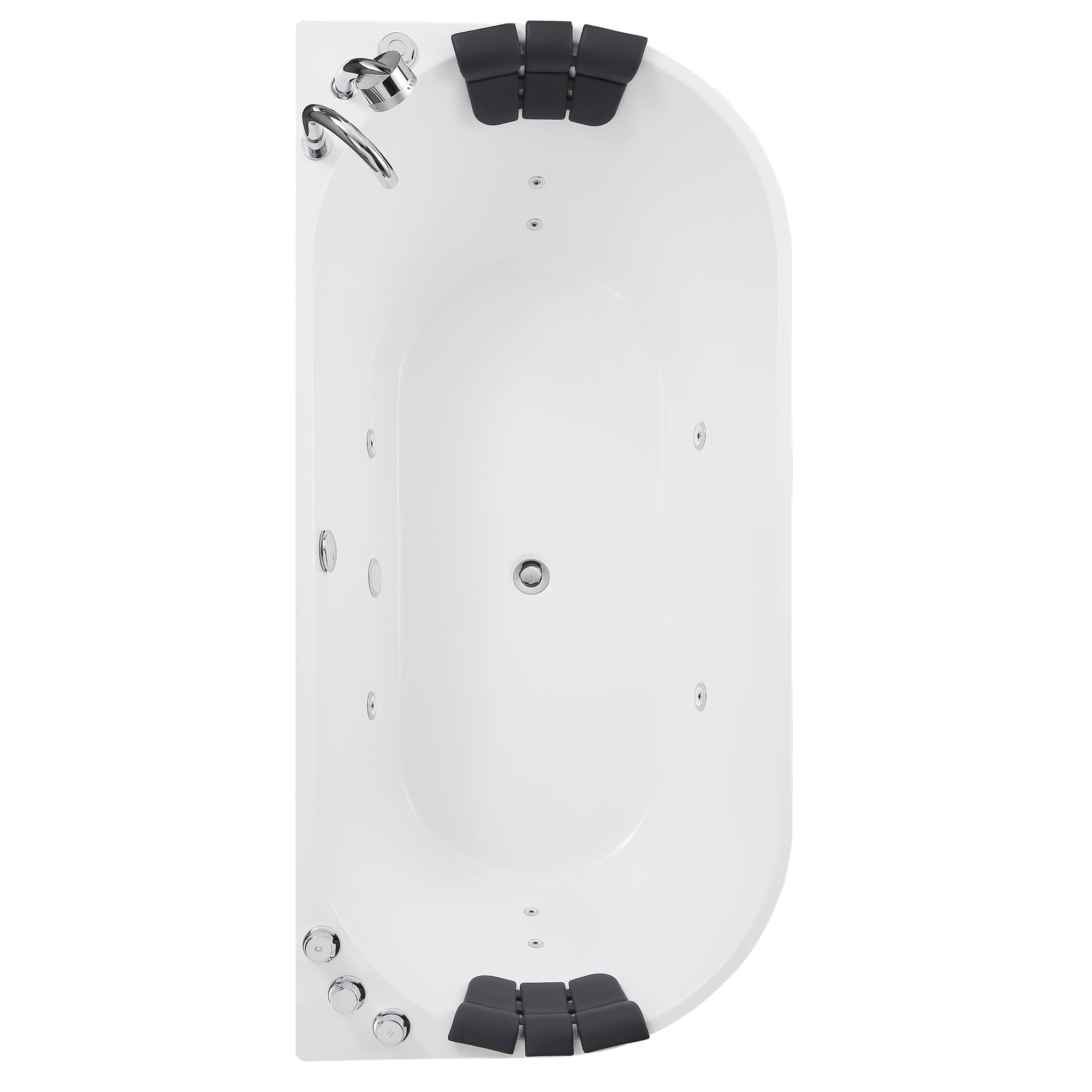 Empava-71AIS08-71" Freestanding Hydro Massage Whirlpool Bathtub with Center Drain-8