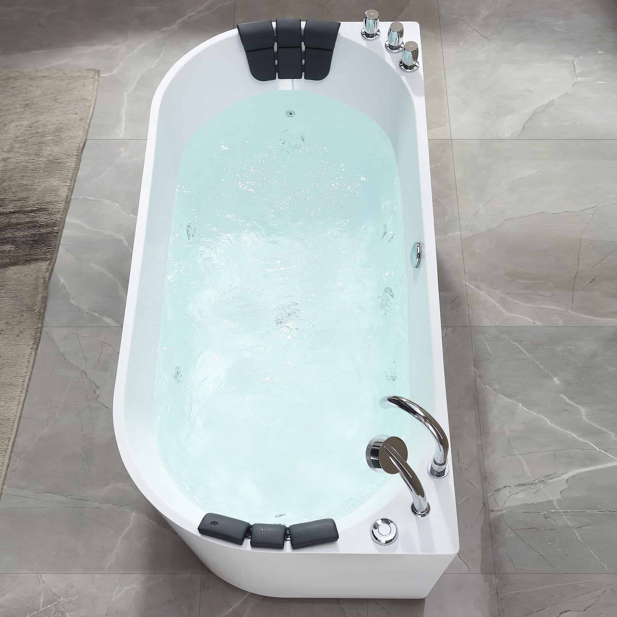 Empava-71AIS08-71" Freestanding Hydro Massage Whirlpool Bathtub with Center Drain-5