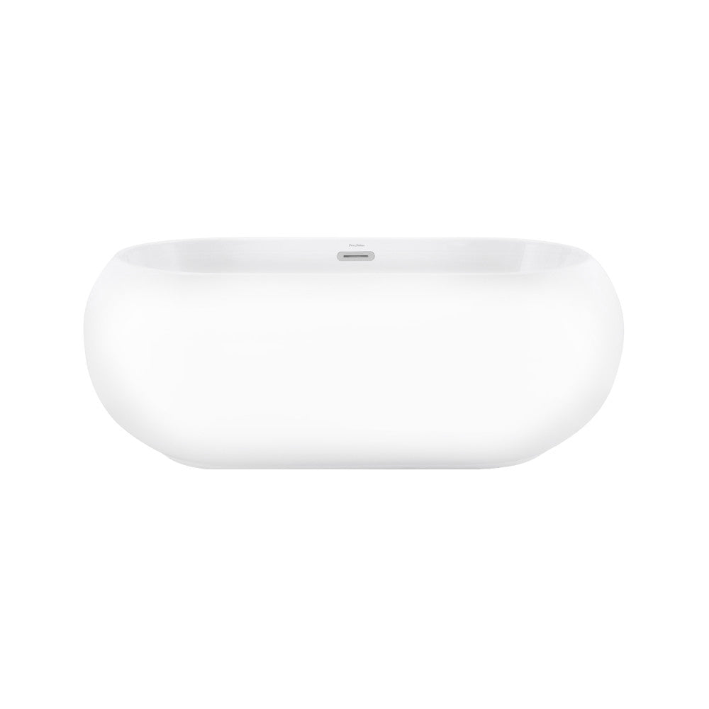 Experience Luxury with the Plaisir 63" Freestanding Bathtub: White Glossy Finish