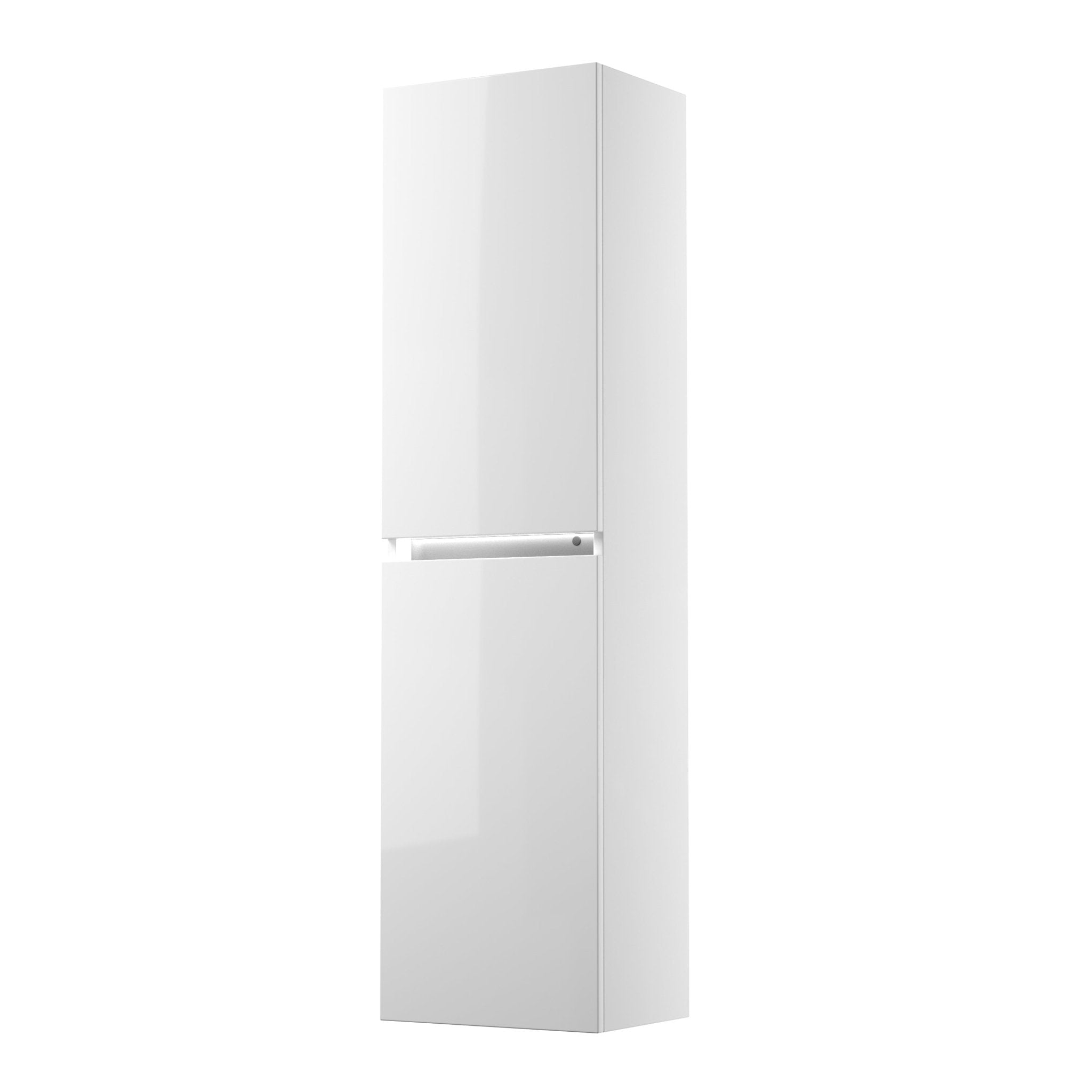 Annecy 16" x 59" H LED Light Wall Mounted Bathroom Vanity Cabinet Glossy Finish - HomeBeyond