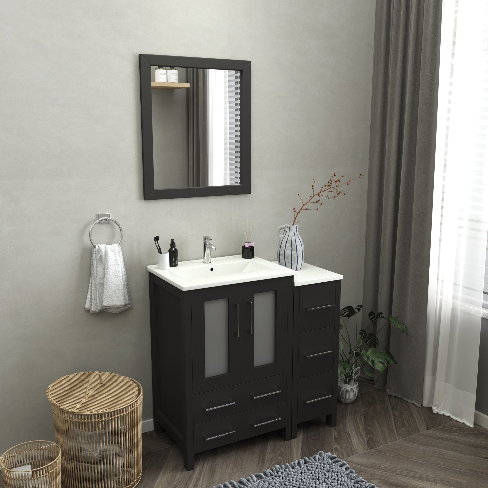 Brescia 36" Single Sink Modern Bathroom Vanity Combo Set - HomeBeyond