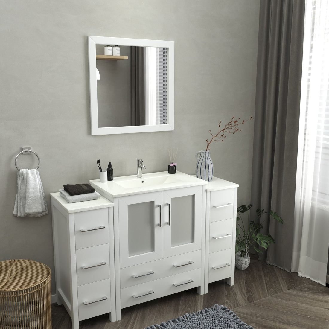 Brescia 54" Single Sink Bathroom Vanity Combo Set - HomeBeyond