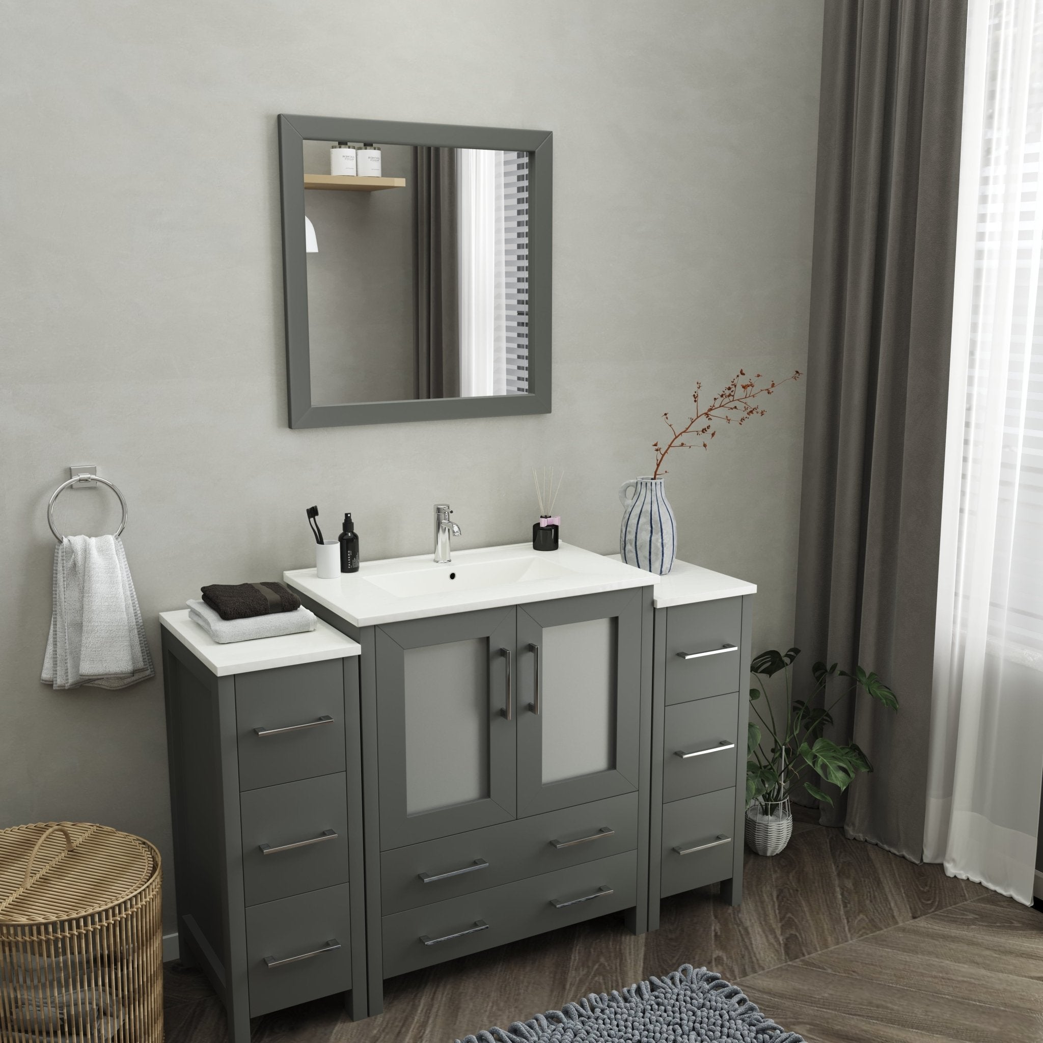 Brescia 54" Single Sink Bathroom Vanity Combo Set - HomeBeyond