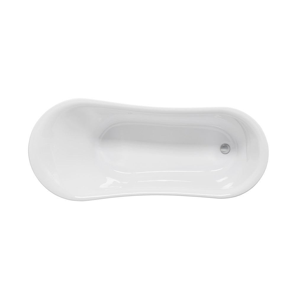 Cache Single Slipper, Clawfoot Soaking Acrylic Bathtub, Chrome Clawfoot Clawfoot Soaking Acrylic Freestanding Bathtub