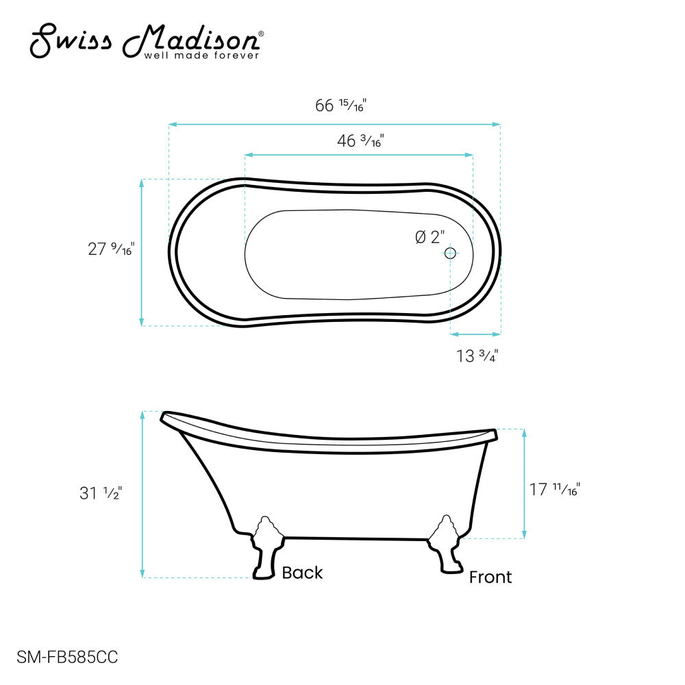 Cache Single Slipper, Clawfoot Soaking Acrylic Bathtub, Chrome Clawfoot Clawfoot Soaking Acrylic Freestanding Bathtub