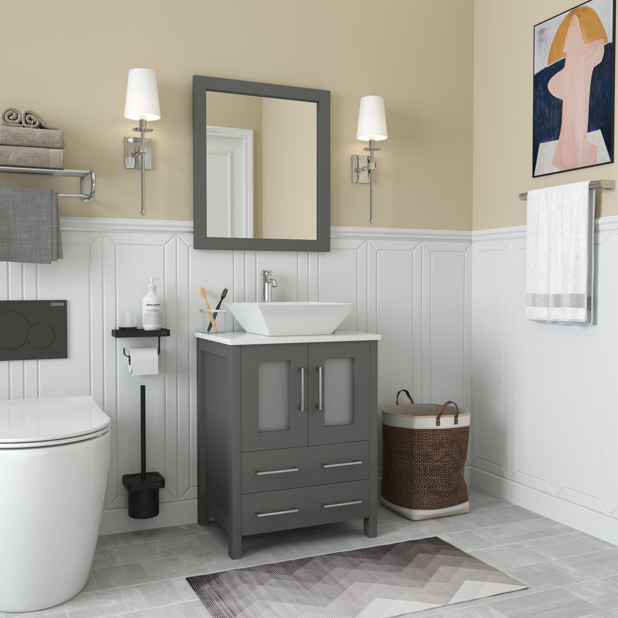 Ravenna 24" Single Sink Bathroom Vanity Combo Set - HomeBeyond