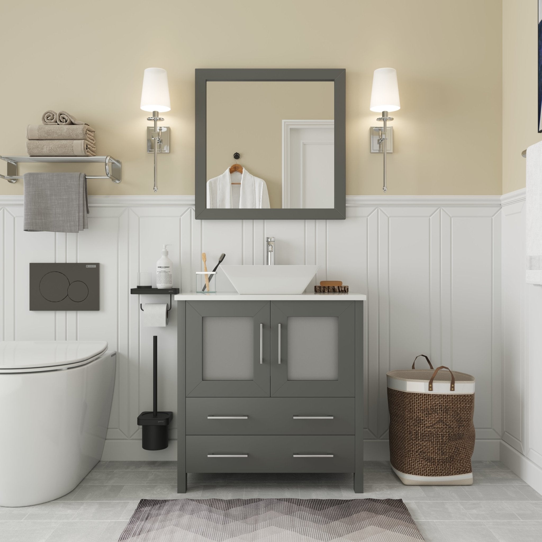 Ravenna 30" Single Sink Small Bathroom Vanity Set - HomeBeyond
