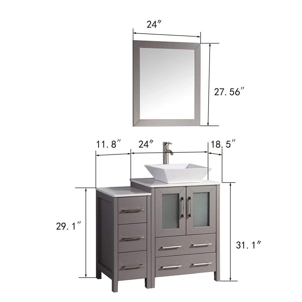 Ravenna 36" Single Sink Bathroom Vanity Combo Set - HomeBeyond