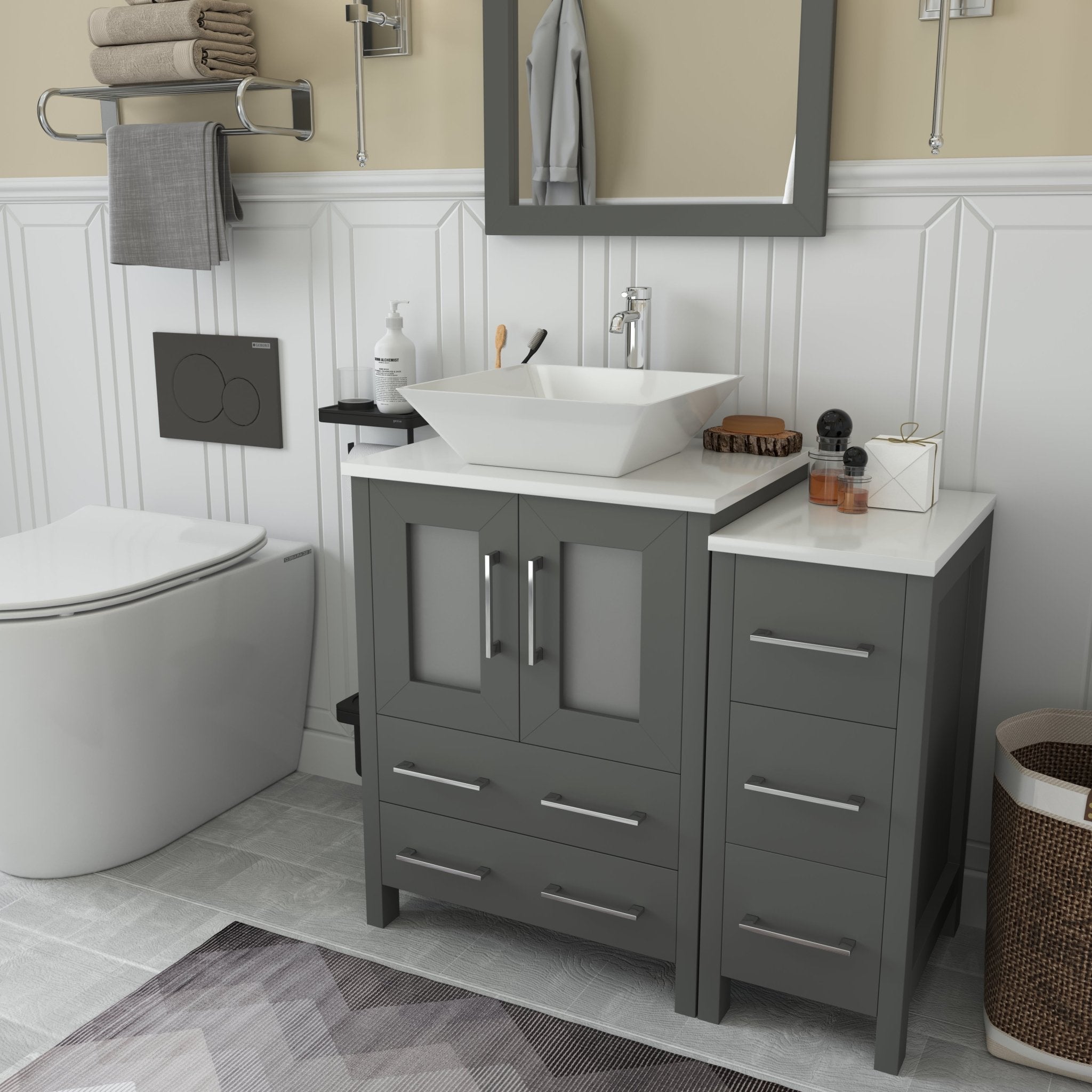 Ravenna 36" Single Sink Bathroom Vanity Combo Set - HomeBeyond