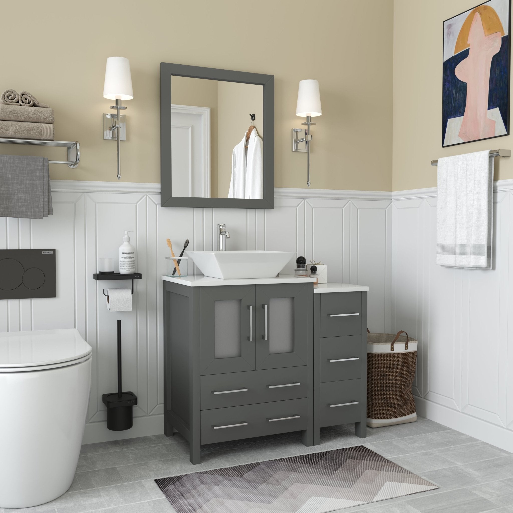 Ravenna 36" Single Sink Bathroom Vanity Combo Set - HomeBeyond