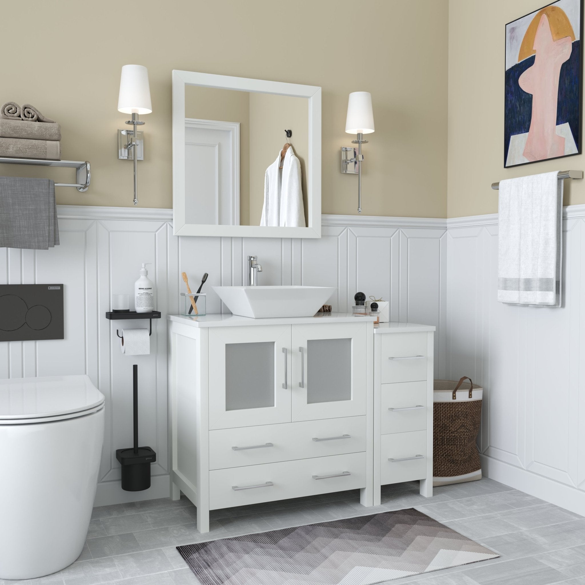 Ravenna 42" Single Sink Bathroom Vanity Combo Set - HomeBeyond