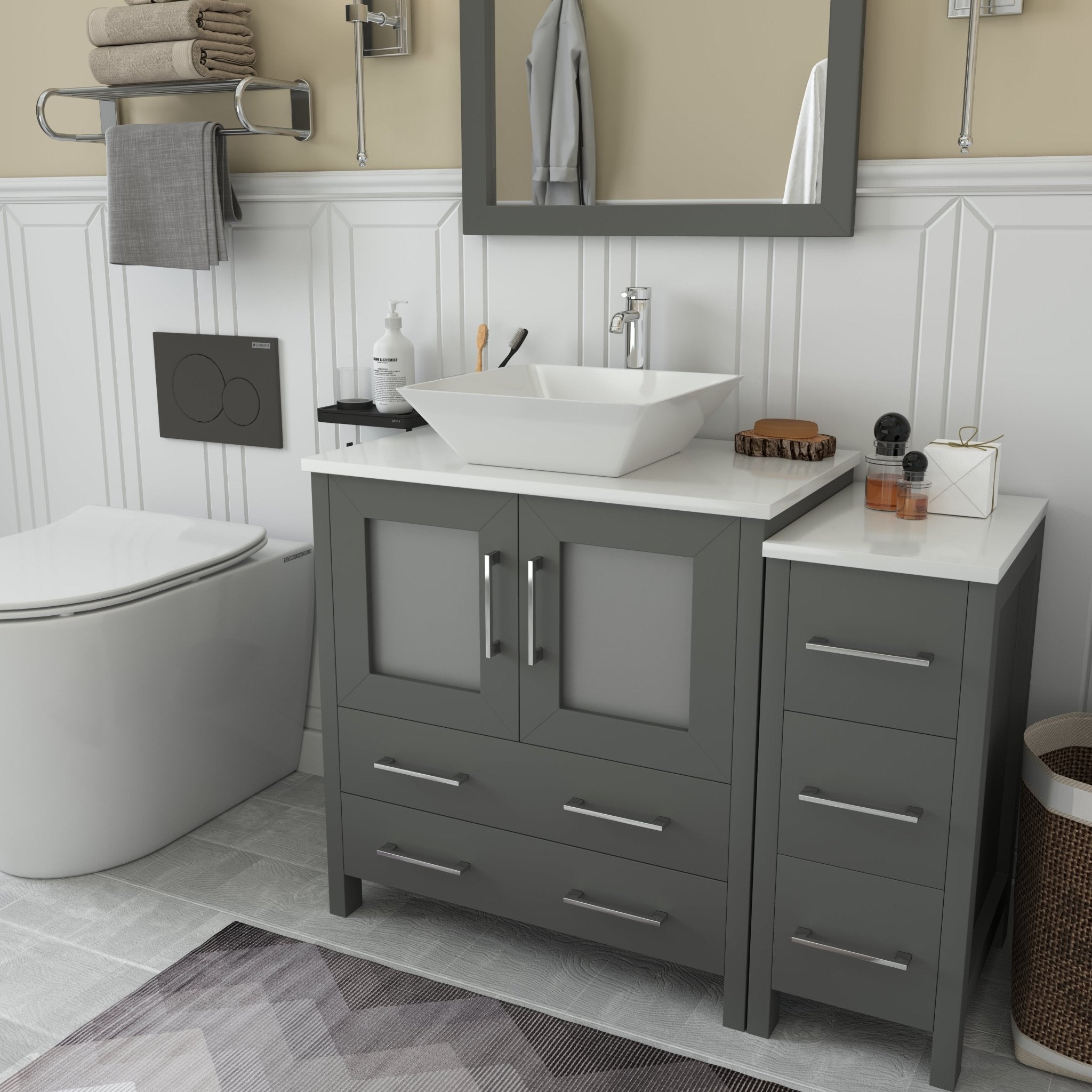 Ravenna 42" Single Sink Bathroom Vanity Combo Set - HomeBeyond