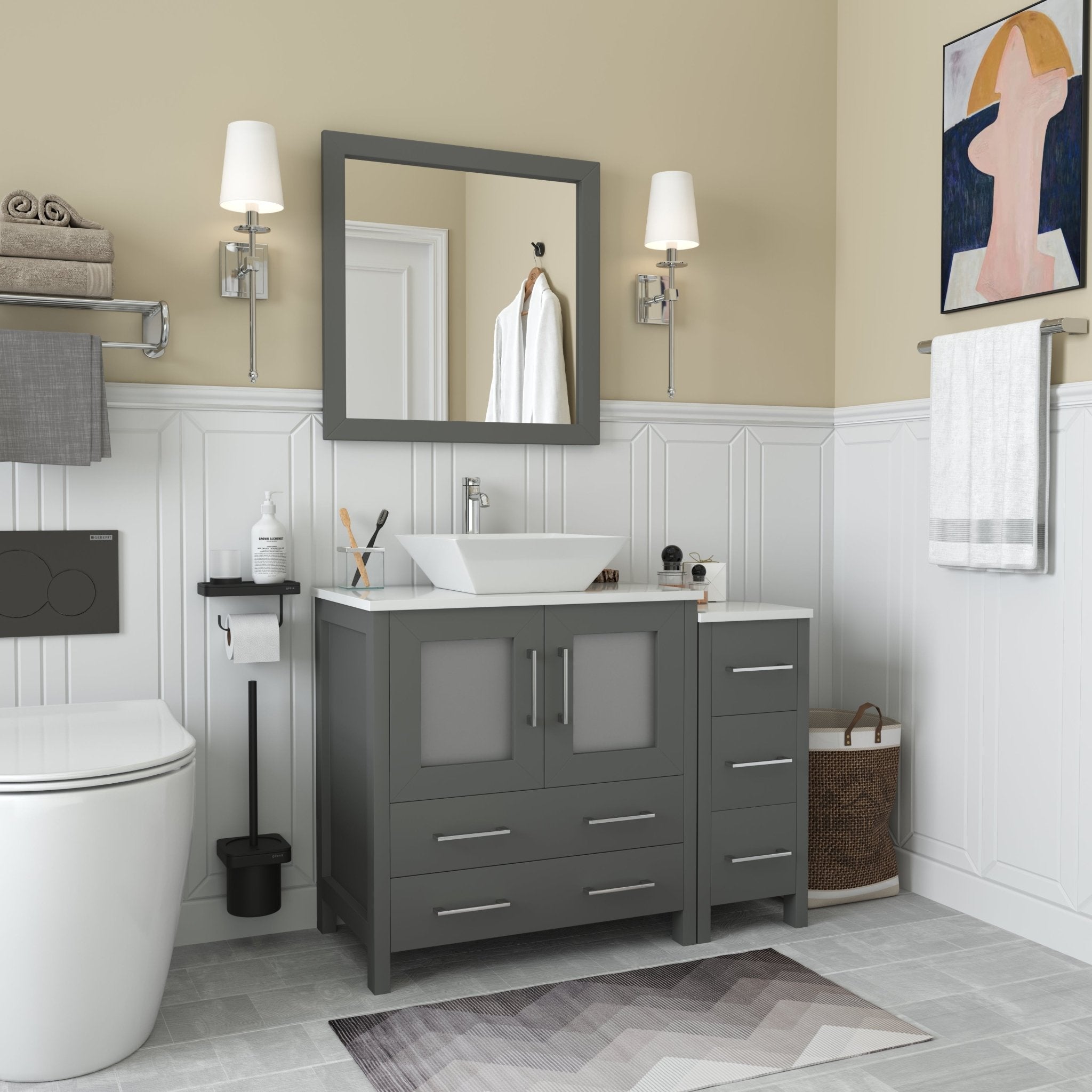 Ravenna 42" Single Sink Bathroom Vanity Combo Set - HomeBeyond