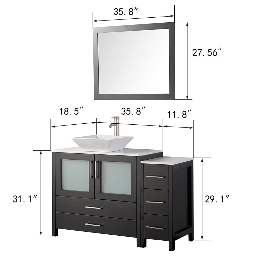 Ravenna 48" Single Sink Bathroom Vanity Combo Set - HomeBeyond