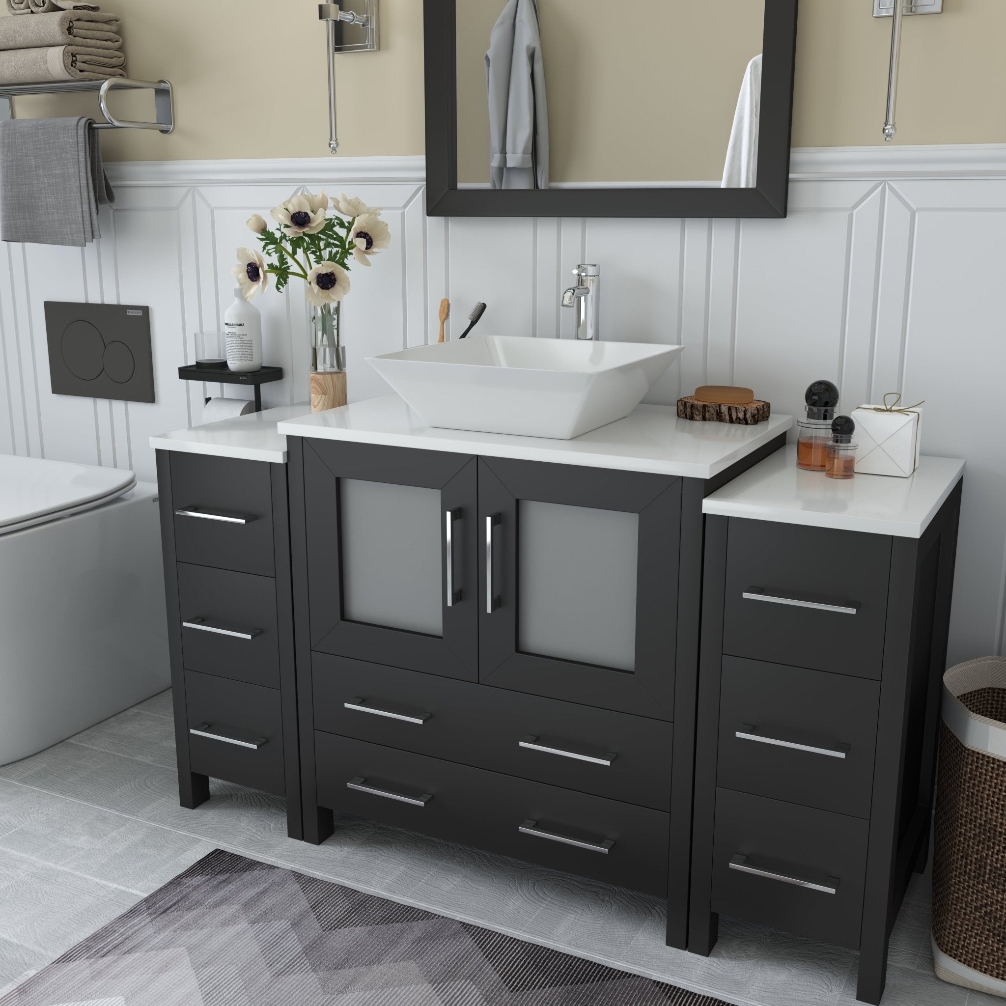 Ravenna 54" Single Sink Bathroom Vanity Combo Set - HomeBeyond