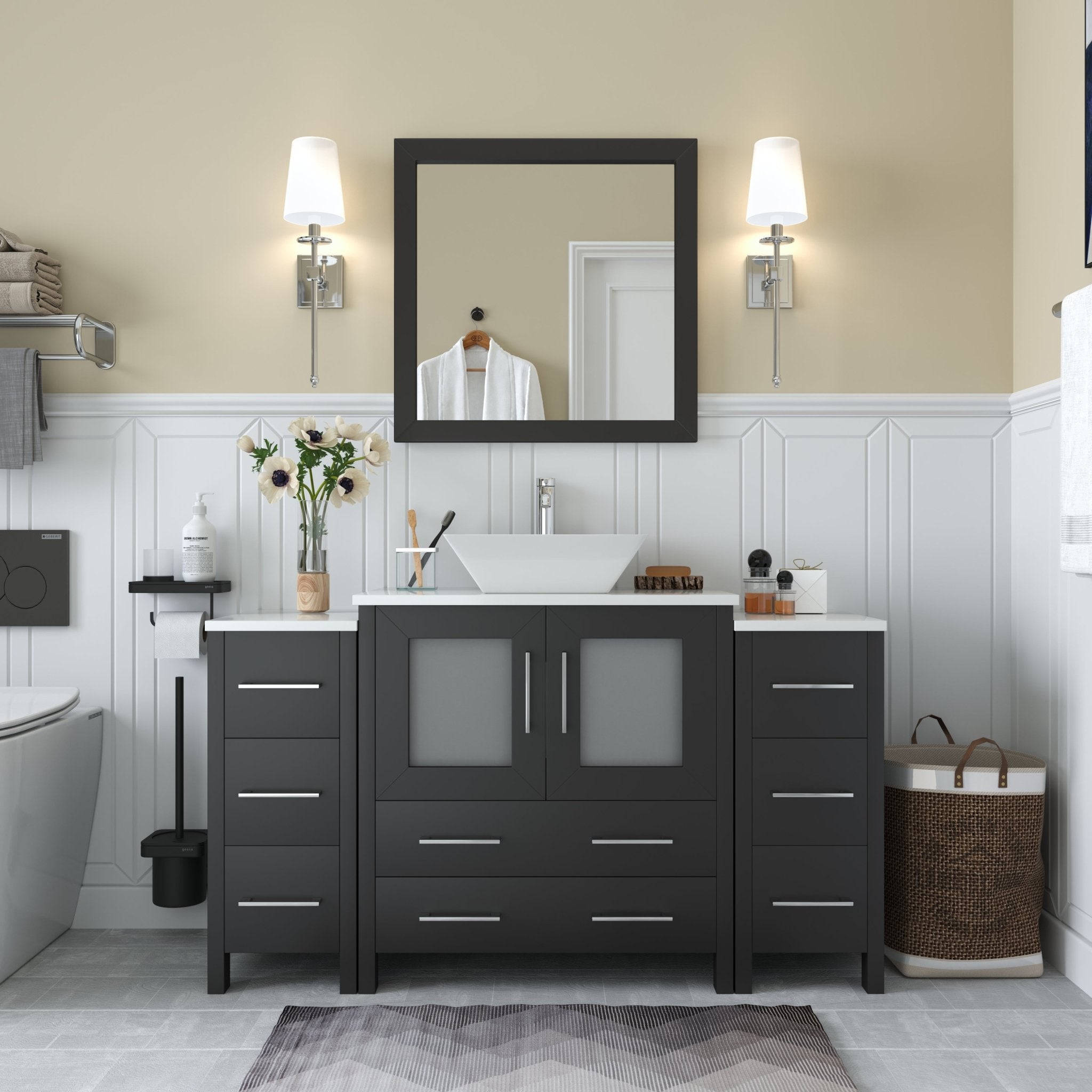 Ravenna 54" Single Sink Bathroom Vanity Combo Set - HomeBeyond