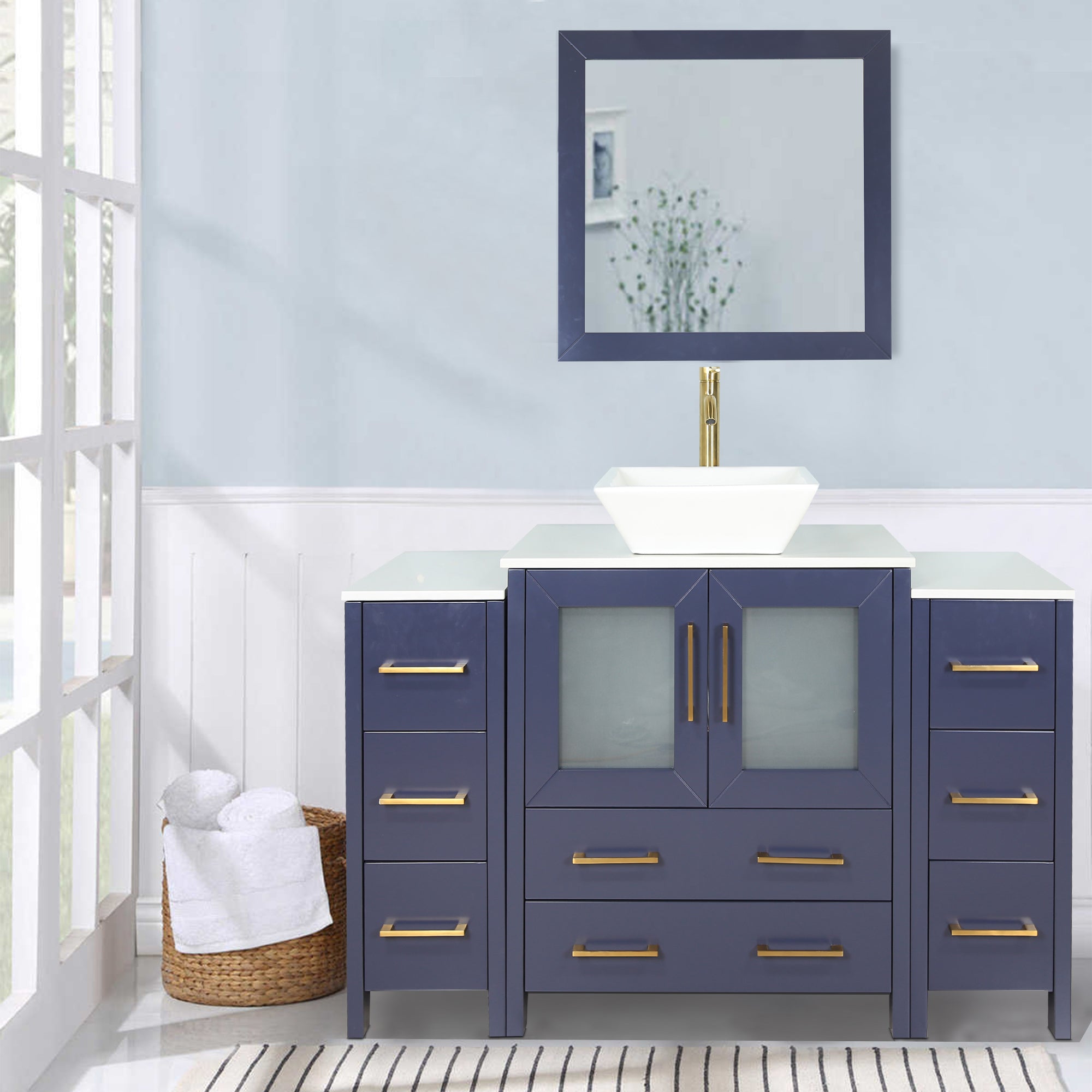 Ravenna 54" Single Sink Bathroom Vanity Combo Set - HomeBeyond