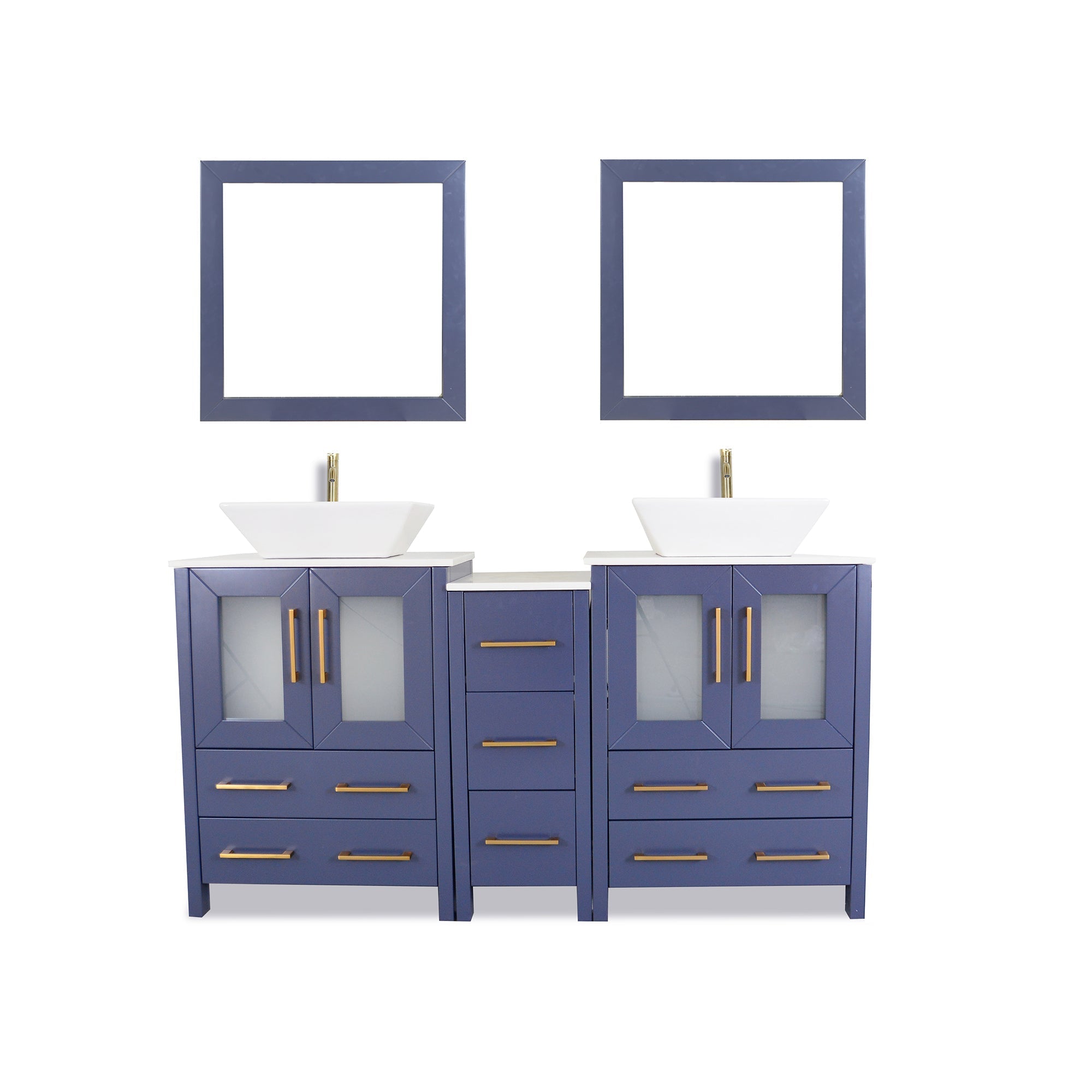 Ravenna 60" Double Sink Bathroom Vanity Combo Set - HomeBeyond