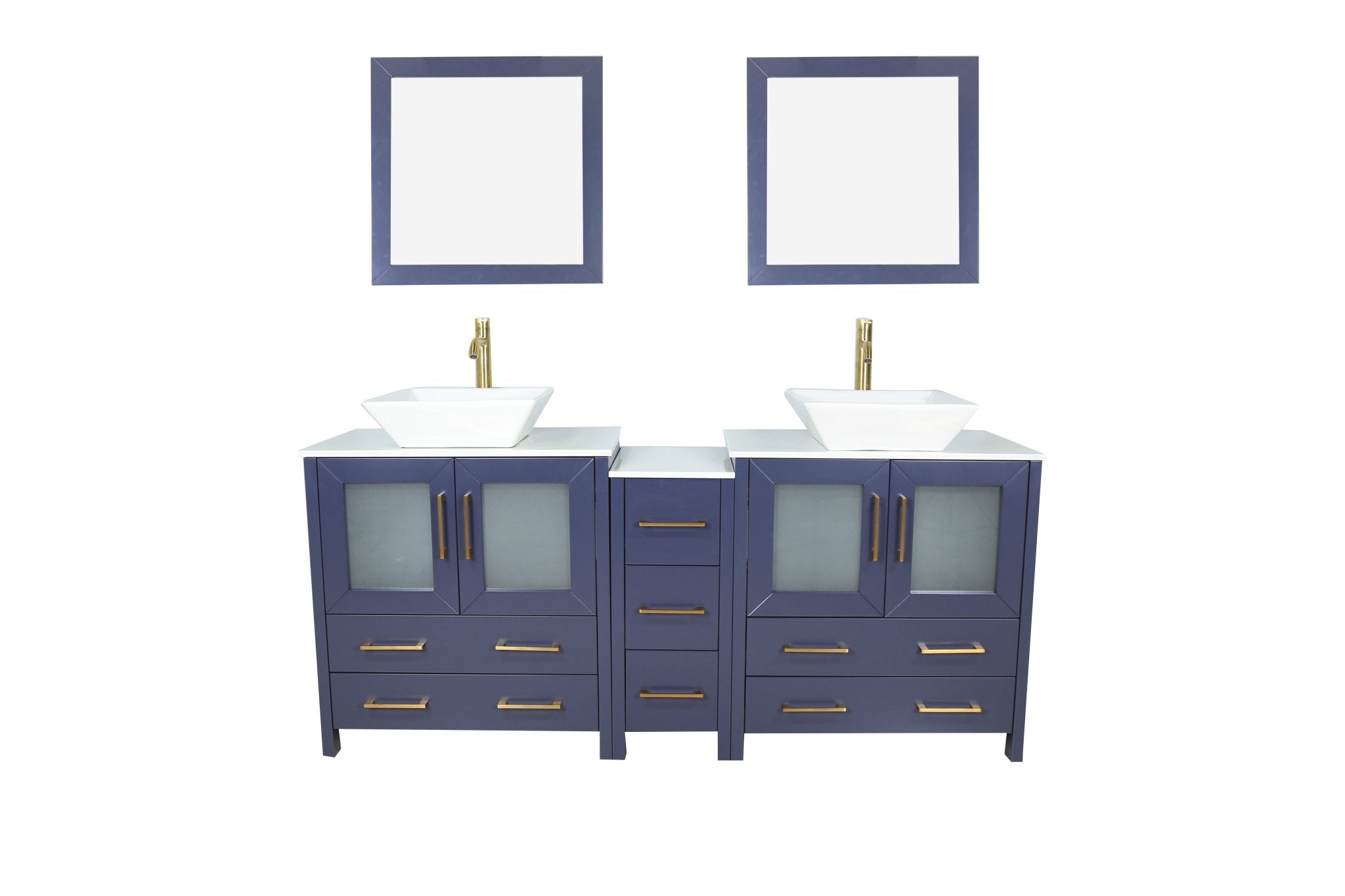 Ravenna 72" Double Sink Bathroom Vanity Combo Set - HomeBeyond