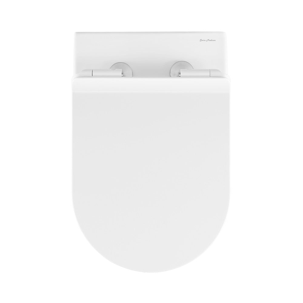 Swiss Madison Well Made Forever SM-WK449-01W - St. Tropez Wall Hung Toilet Bundle, Glossy White Glossy White Wall Hung Toilet