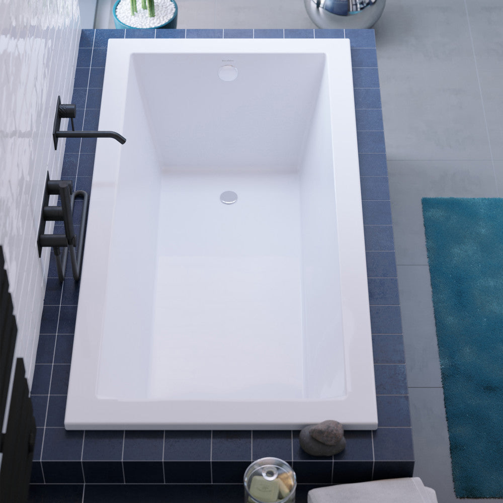 Voltaire 66&quot; x 36&quot; Reversible Drain Drop-In Bathtub