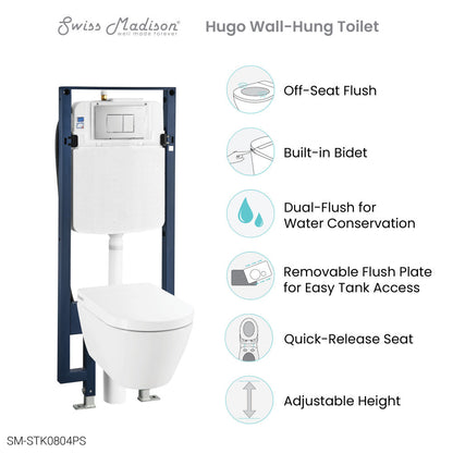 Hugo Smart Wall-Hung Toilet with Bidet Bundle