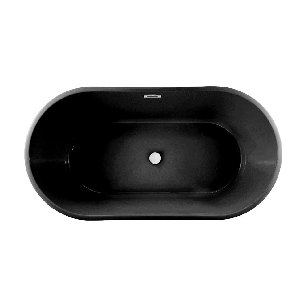 Claire 60&quot; Freestanding Bathtub in Matte Black