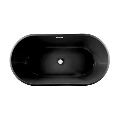 Claire 60&quot; Freestanding Bathtub in Matte Black