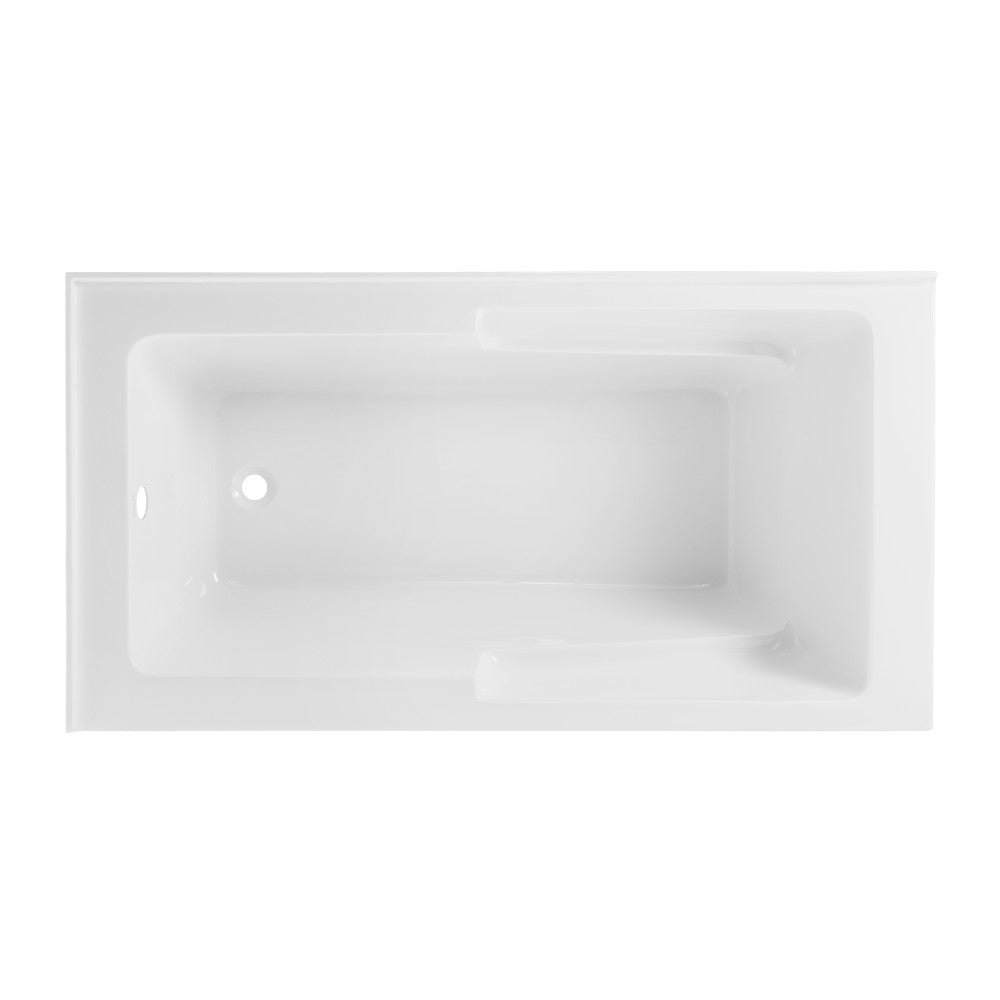 Claire 60&quot; x 32&quot; Left-Hand Drain Drain Alcove Bath Tub with Corner Apron