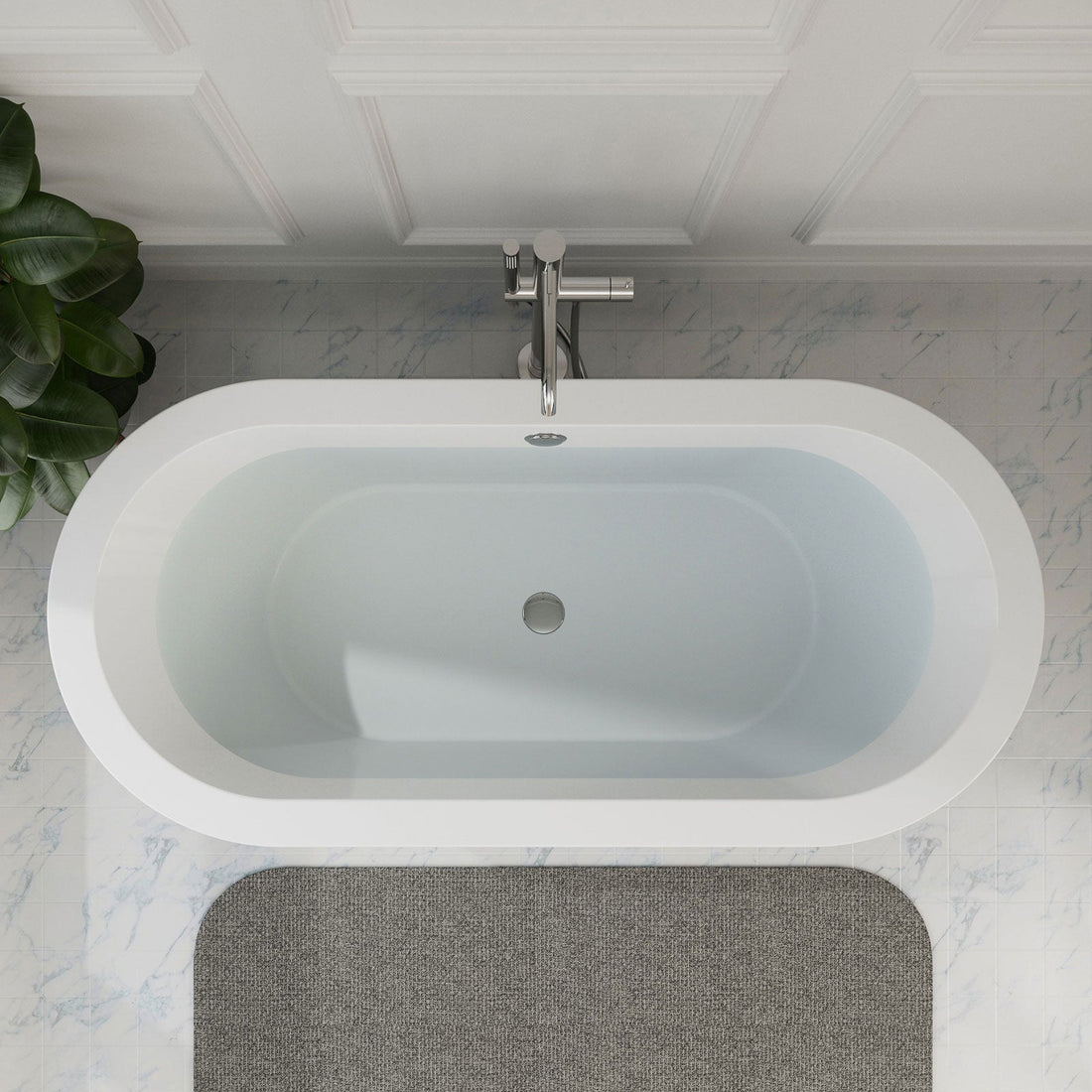 Empava 59 in.Soaking Freestanding Bathtub