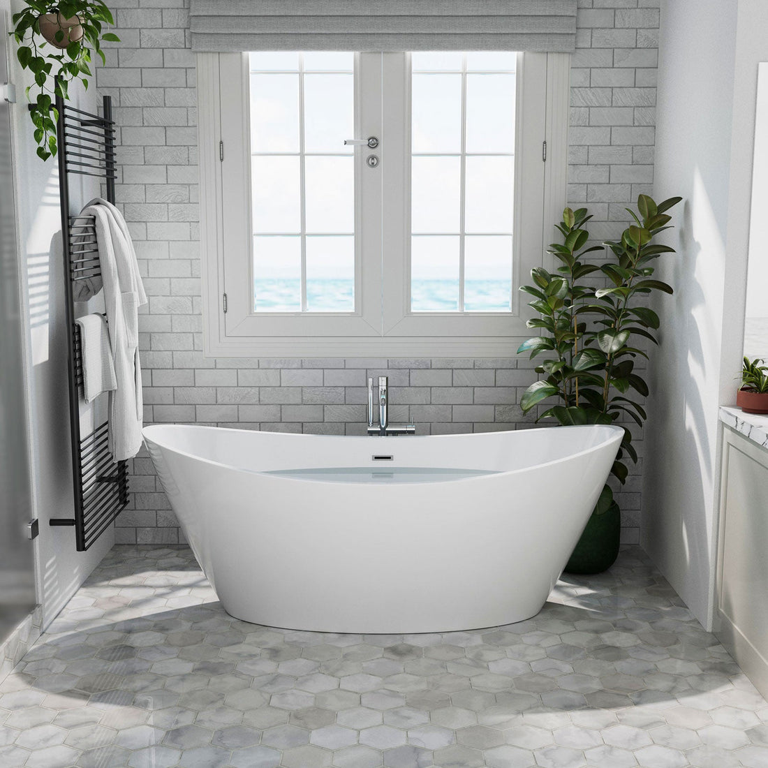 67FT1518 67 in. Soaking Freestanding Bathtub