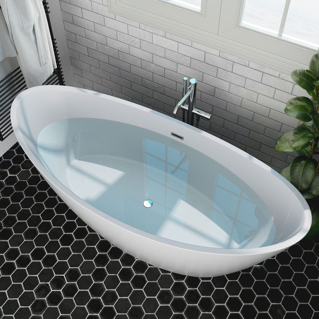 67FT1518 67 in. Soaking Freestanding Bathtub-1