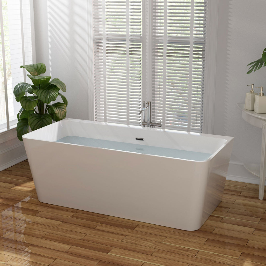 67 inch Freestanding Soaking Bathtub