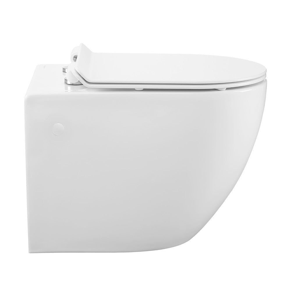 Swiss Madison Well Made Forever SM-WK449-01W - St. Tropez Wall Hung Toilet Bundle, Glossy White Glossy White Wall Hung Toilet