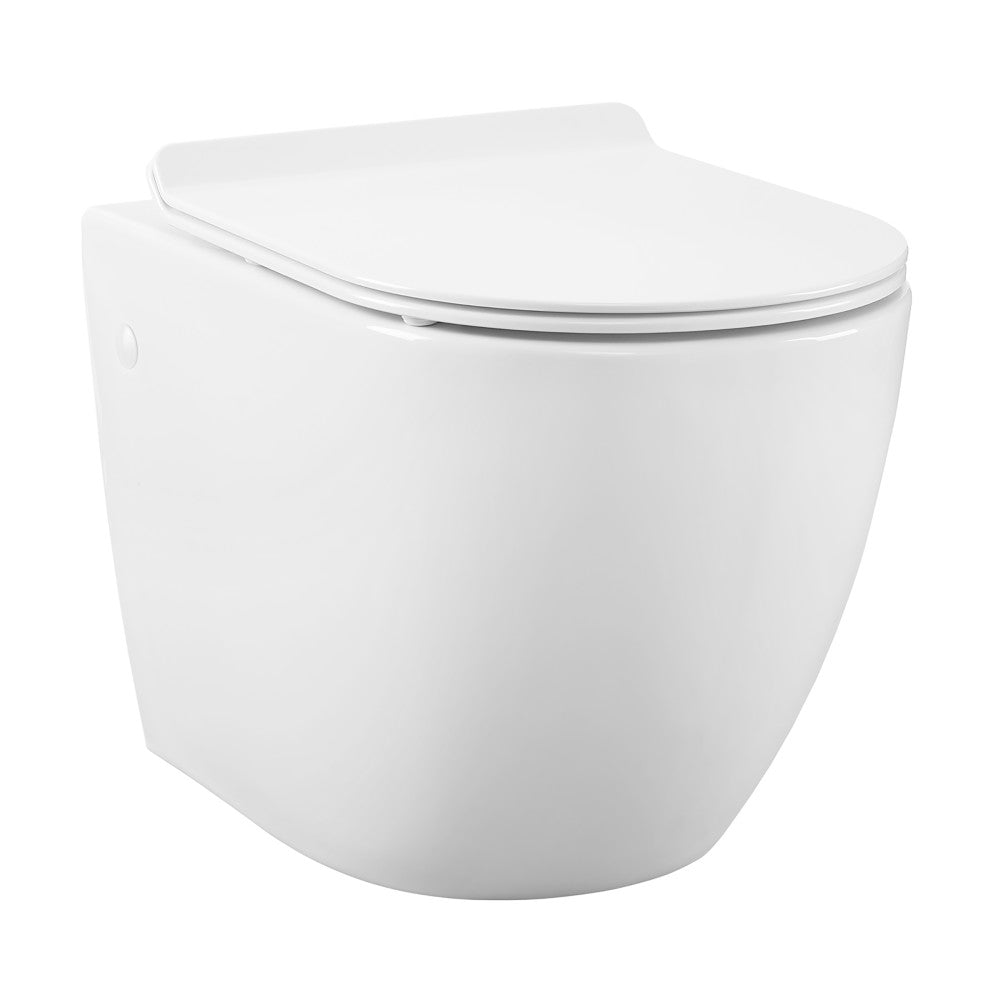 Swiss Madison Well Made Forever SM-WK449-01W - St. Tropez Wall Hung Toilet Bundle, Glossy White Glossy White Wall Hung Toilet