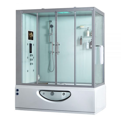 Maya Bath White Platinum Catania Steam Shower - Left (109)