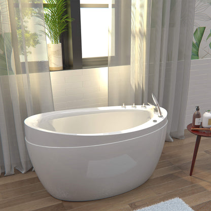 EMPV-48JT011-48&quot; Freestanding Japanese-Style Air Massage Bathtub with Reversible Drain-3