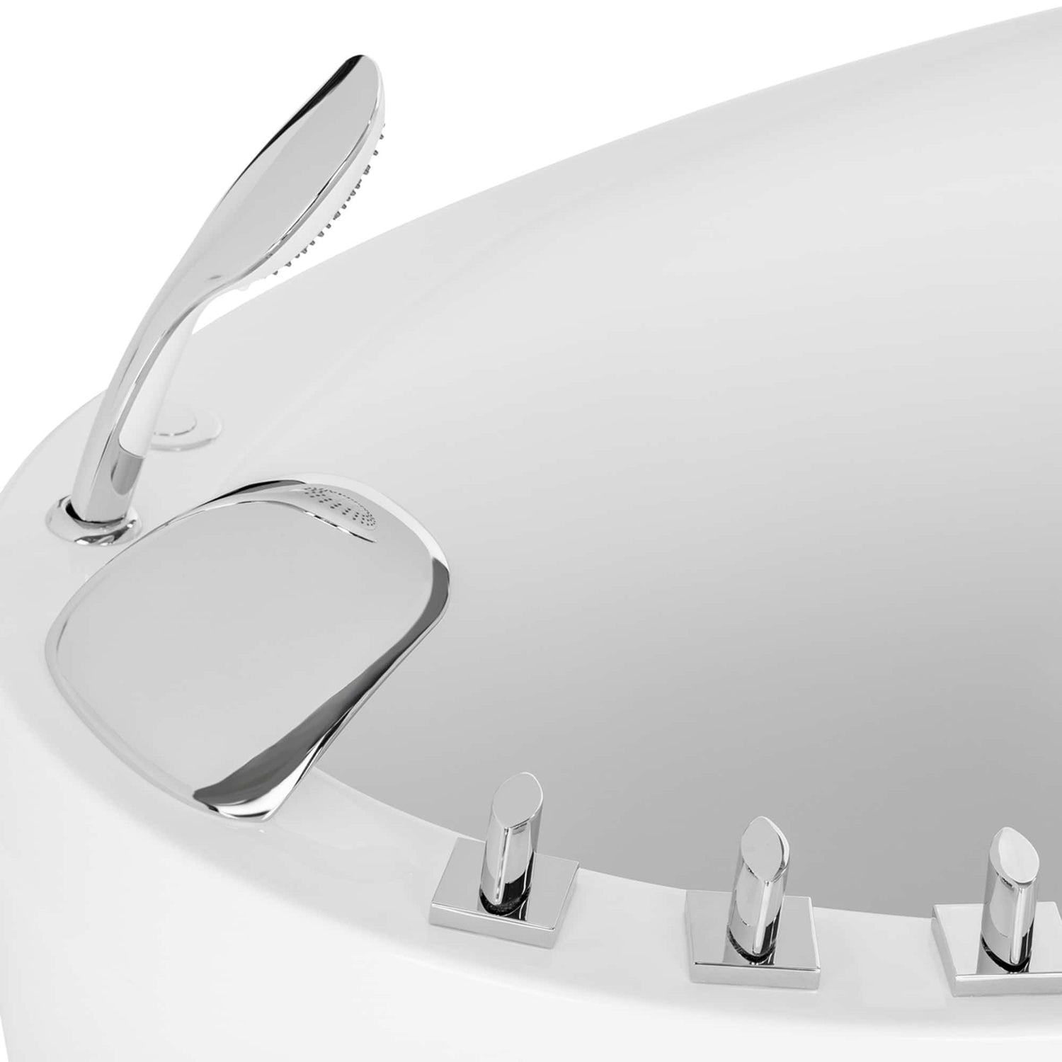 EMPV-48JT011-48&quot; Freestanding Japanese-Style Air Massage Bathtub with Reversible Drain-faucet