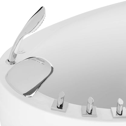 EMPV-48JT011-48&quot; Freestanding Japanese-Style Air Massage Bathtub with Reversible Drain-faucet