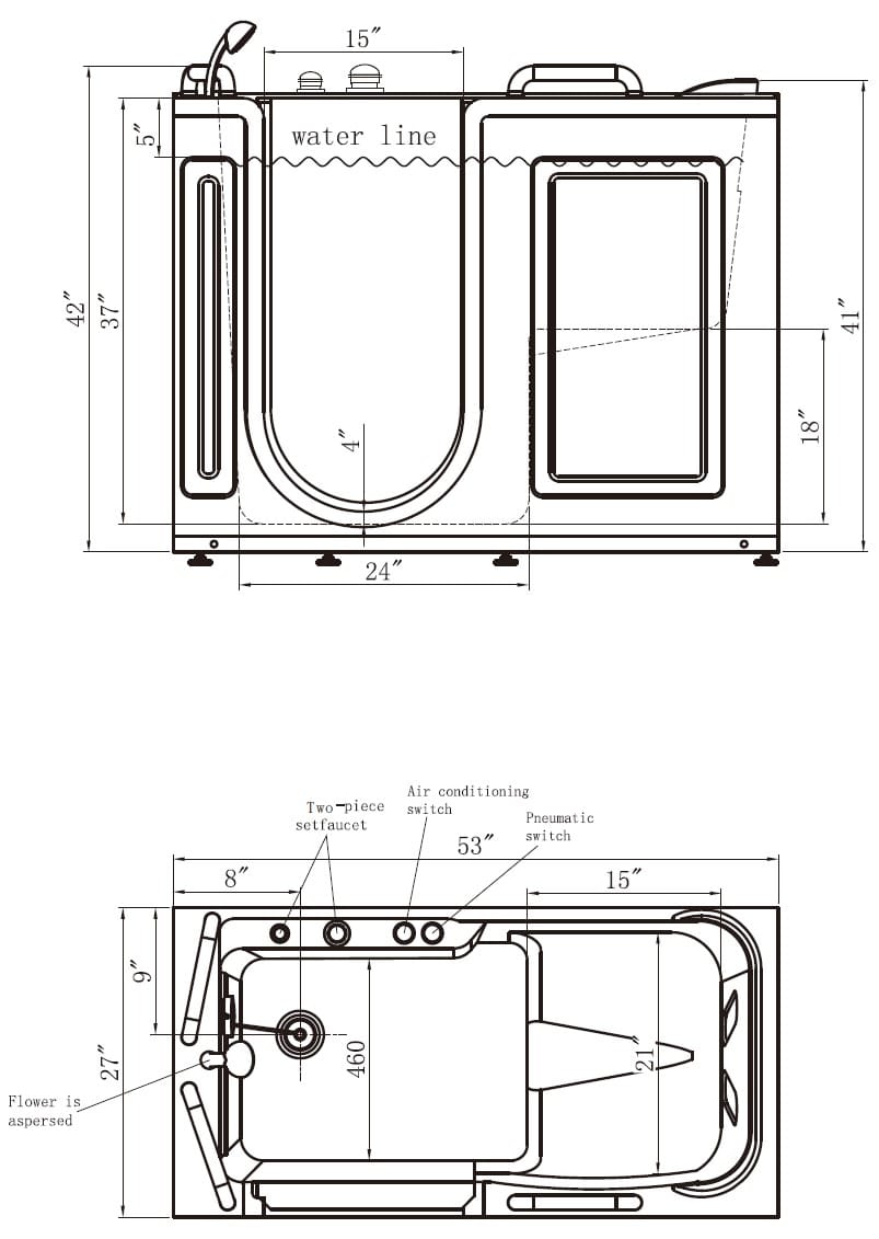 Walk In Tub With Jets Empava-9