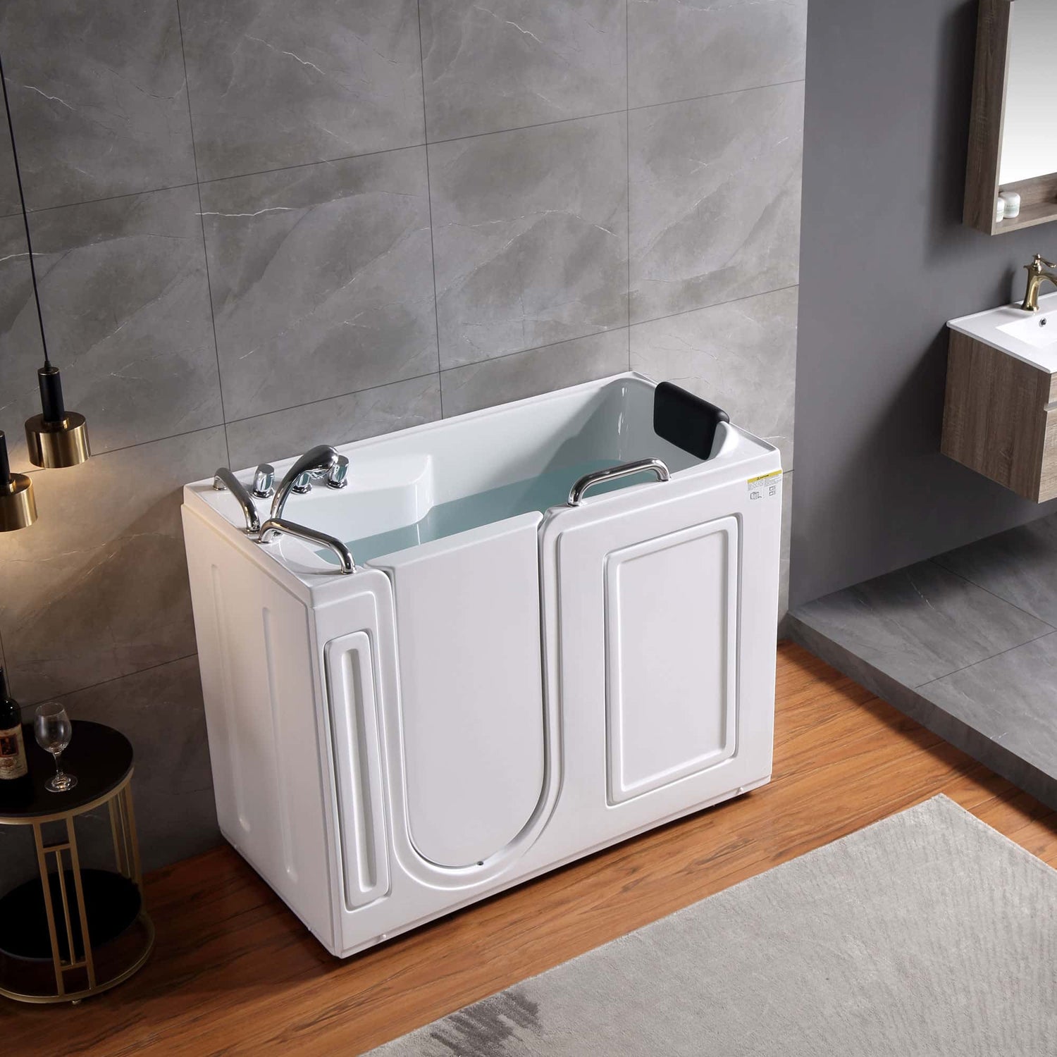 Empava-53WIT373 walk-in bathtub with shower