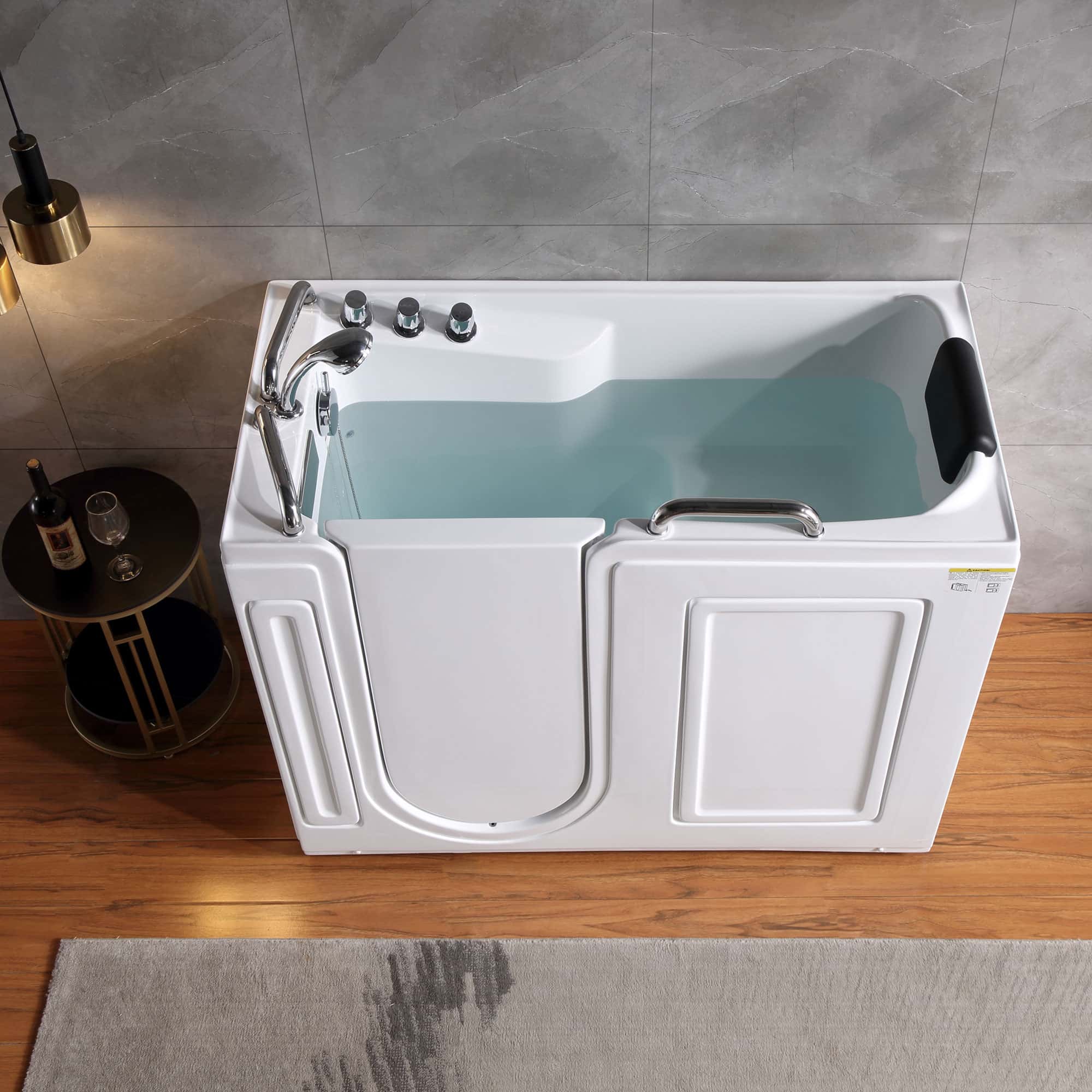 Empava-53WIT373 walk-in bathtub with shower