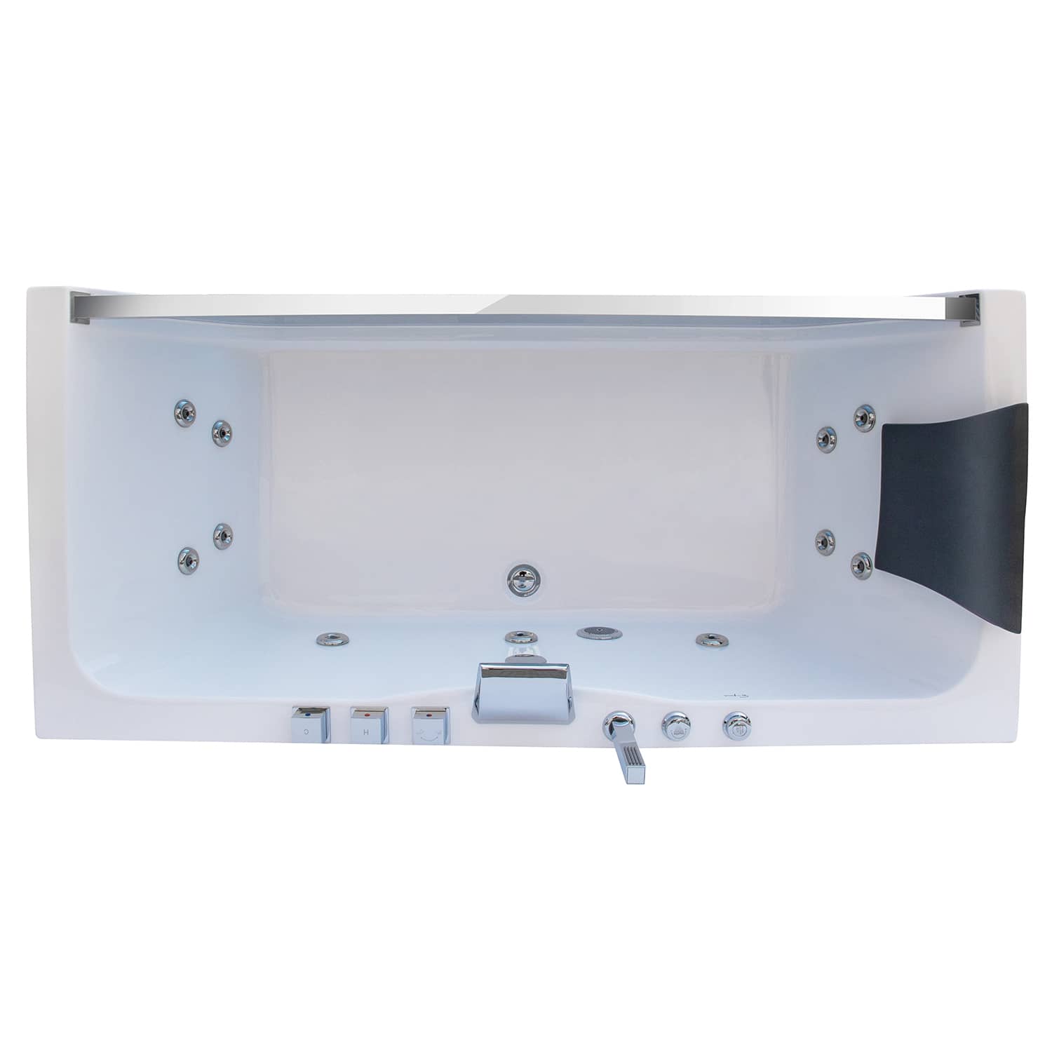 EMPV-59JT408LED-59&quot; Alcove LED Whirlpool Bathtub with Center Drain-6