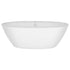 Empava-71FT1503 luxury freestanding acrylic soaking oval modern white bathtub front view