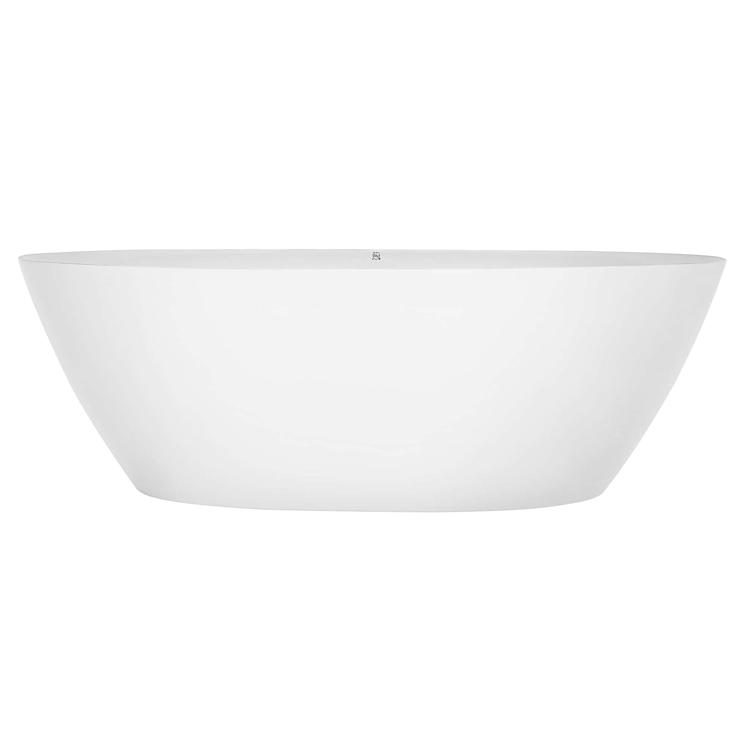 Empava-71FT1503 luxury freestanding acrylic soaking oval modern white bathtub